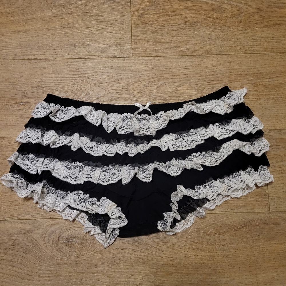 Elegant Black Lace Trim Panties